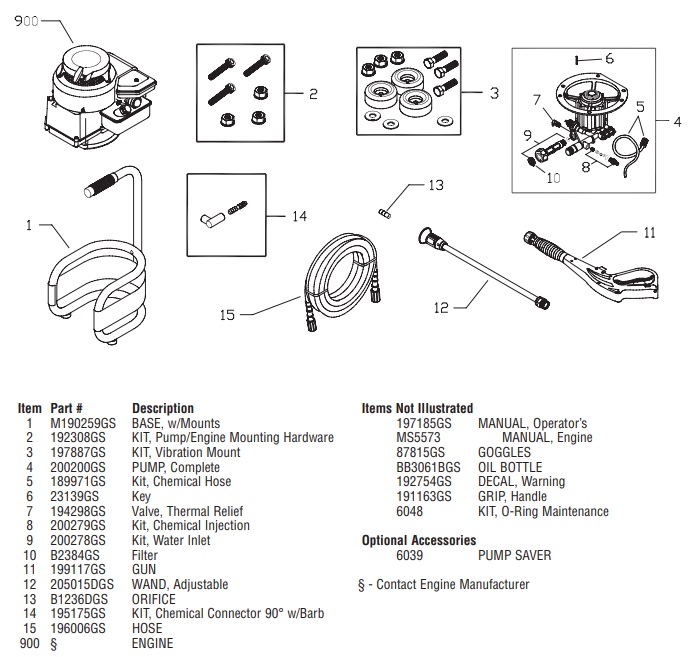 GENERAC 1694-4 parts breakdown